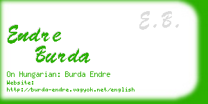 endre burda business card